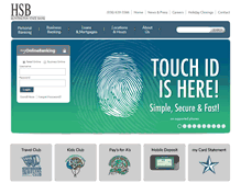 Tablet Screenshot of huntingtonstatebank.com